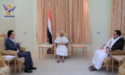 الرئيس المشاط يلتقي وزير المياه وأمين عام رئاسة الوزراء